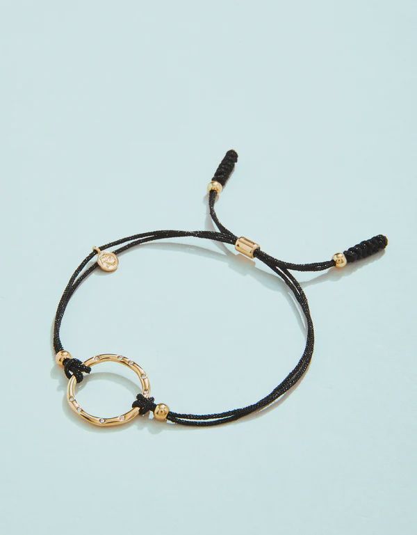Endless Slide Bracelet Black Crystal