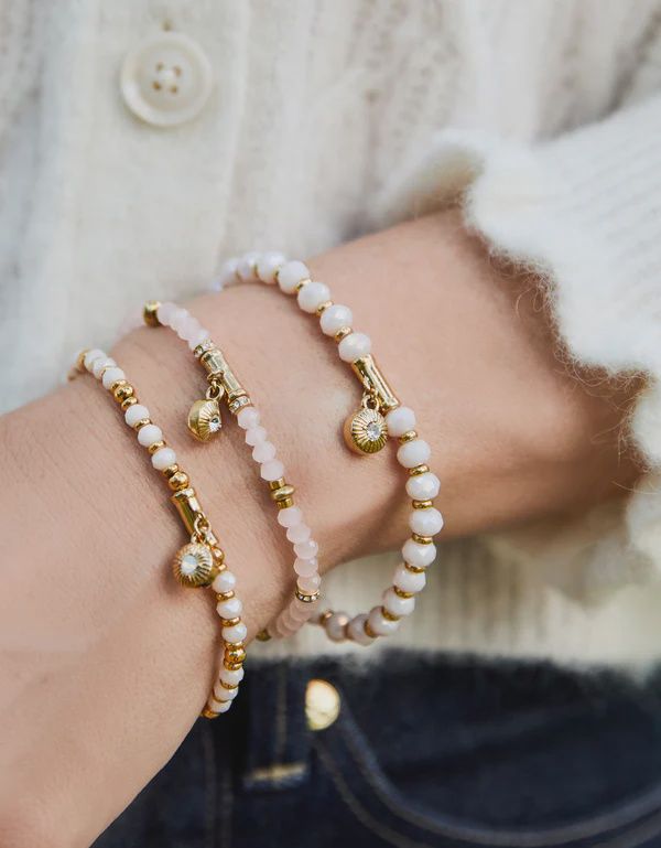 Alljoy Stretch Bracelet 6mm Cream