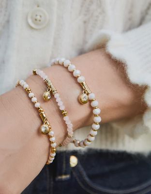 Alljoy Stretch Bracelet 6mm Cream