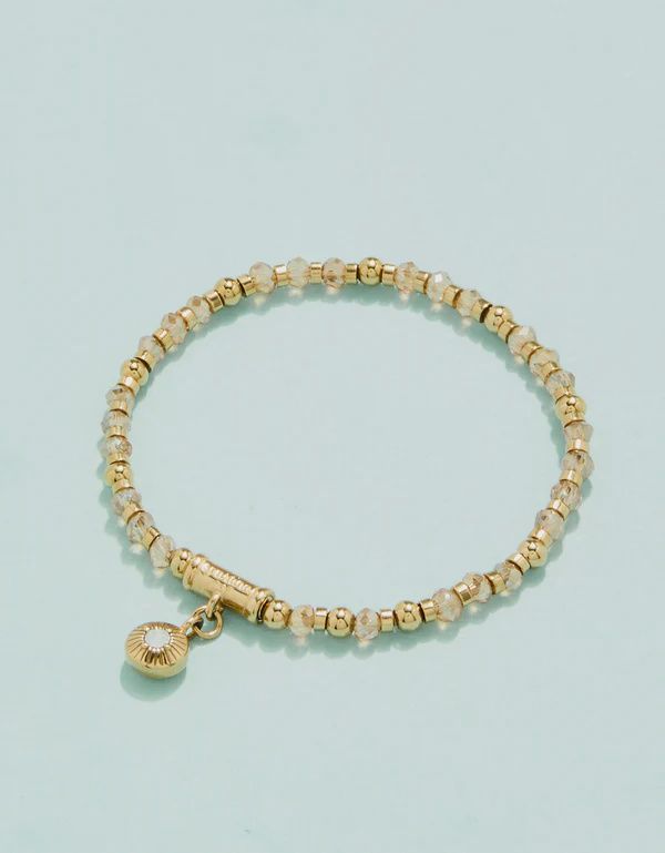 Helena Stretch Bracelet 4mm, Colour: Golden
