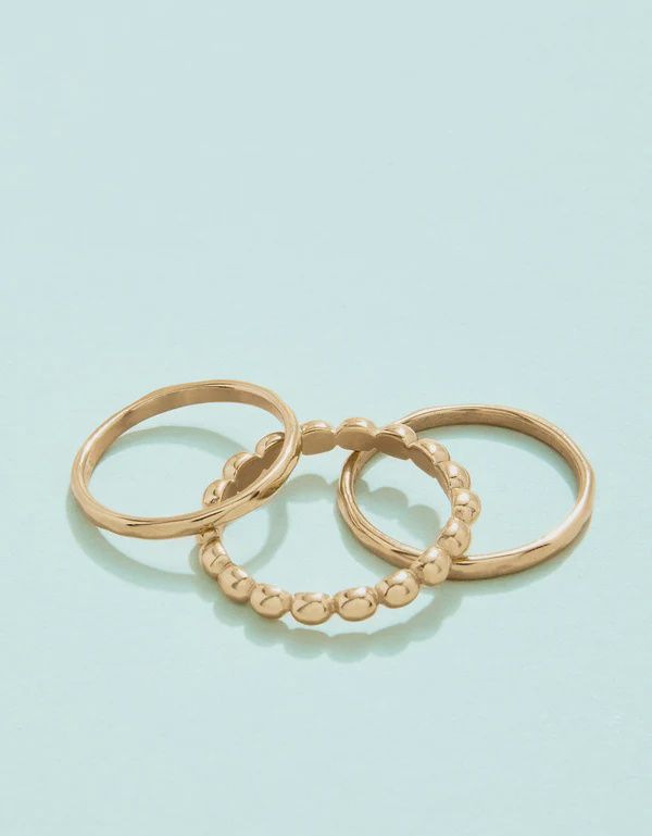 Shelter Cove Ring Stack Gold