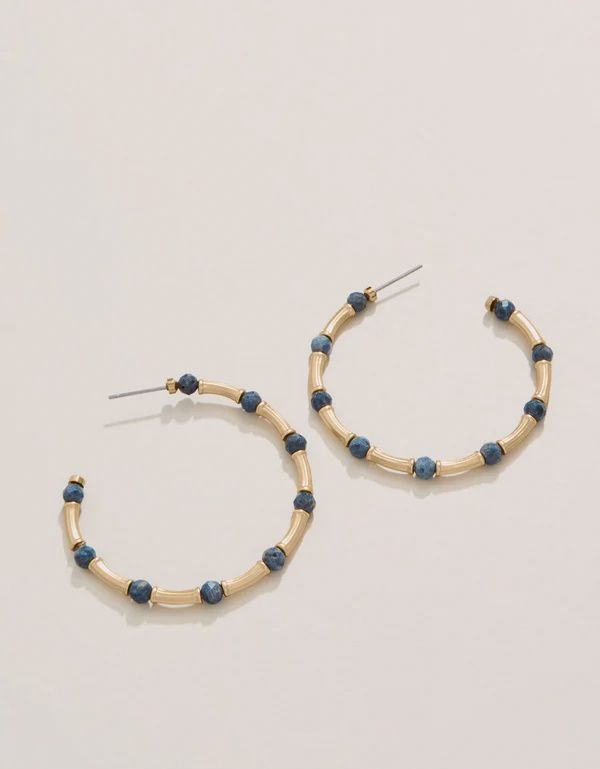 Calm Waters Hoop Earrings Blue