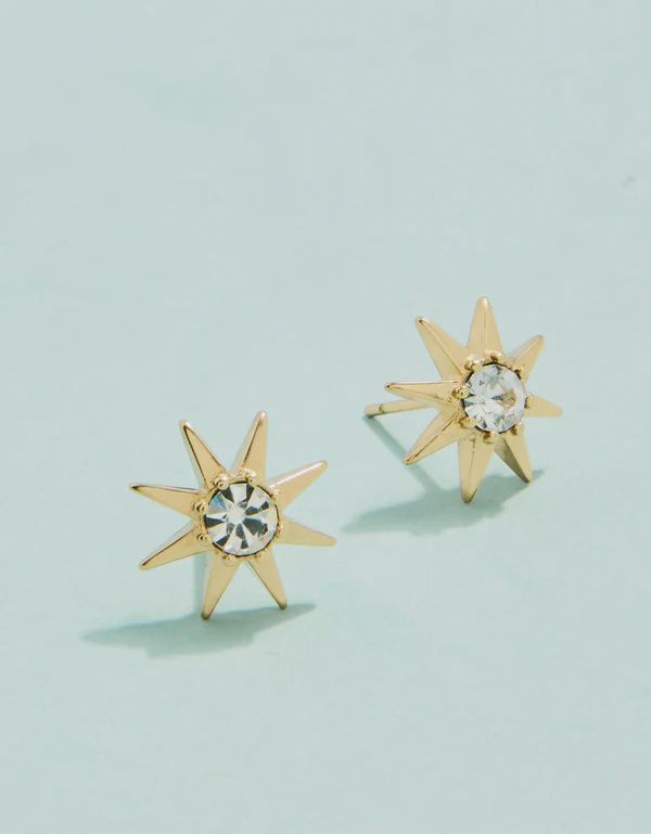 Star Bright Stud Earrings Crystal/Star