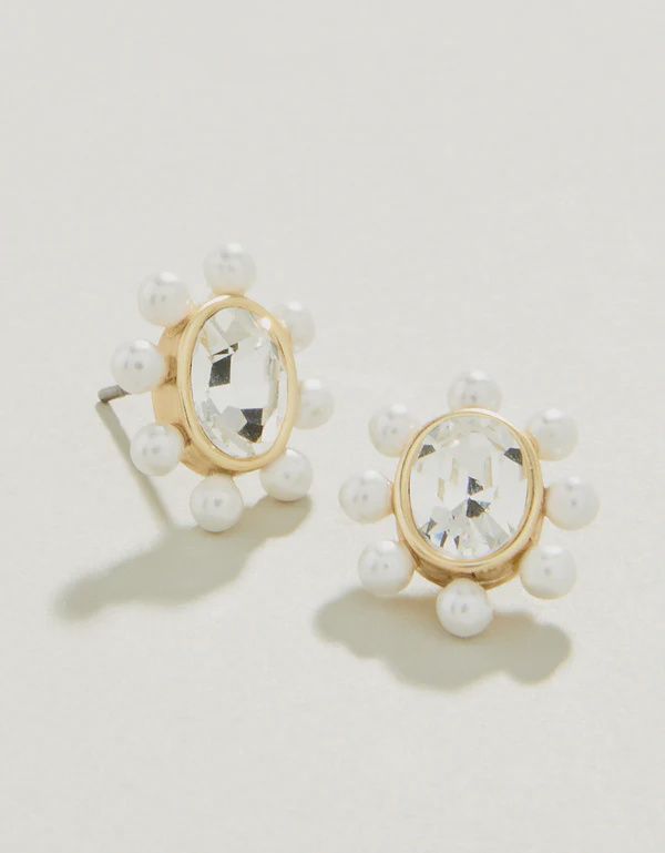 Queen Stud Earrings Crystal