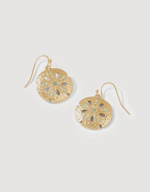 Sand Dollar Earrings Gold/Opal