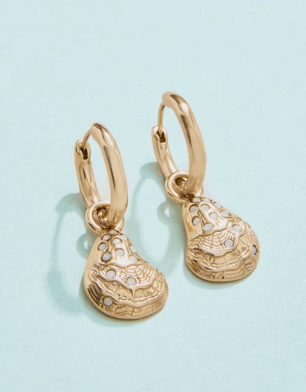 Bluffton Oyster Convertible Hoop Earrings Oyster