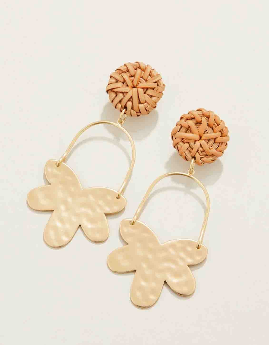 Pentas Flower Earrings Gold