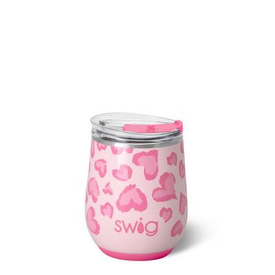 Swig Life Wild at Heart insulated stemless wine cup in 12-ounce capacity shown against a neutral background in studio lighting