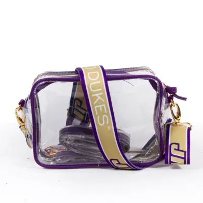 James Madison Dukes Bridget Clear Purse – Stadium Bag with Custom Strap