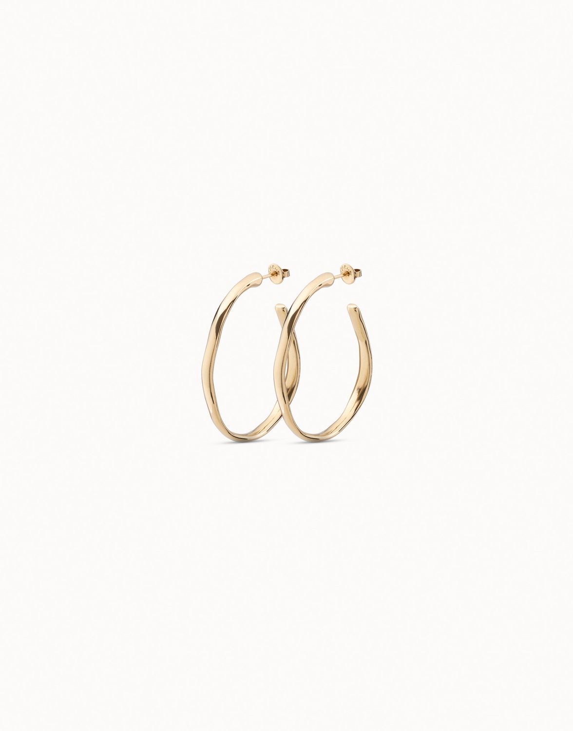 Uno de 50 Ohmmm Open Hoop Earrings, Colour: Gold