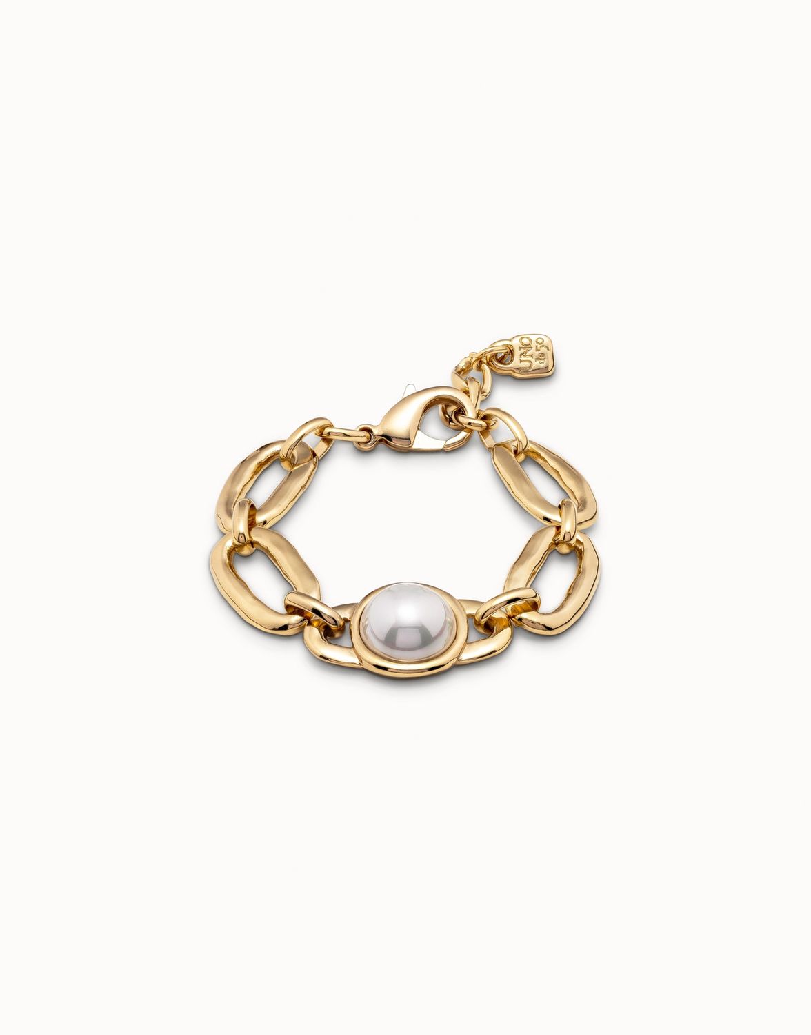 Uno de 50 Ovni Gold-Plated Pearl Link Bracelet, Colour: Gold