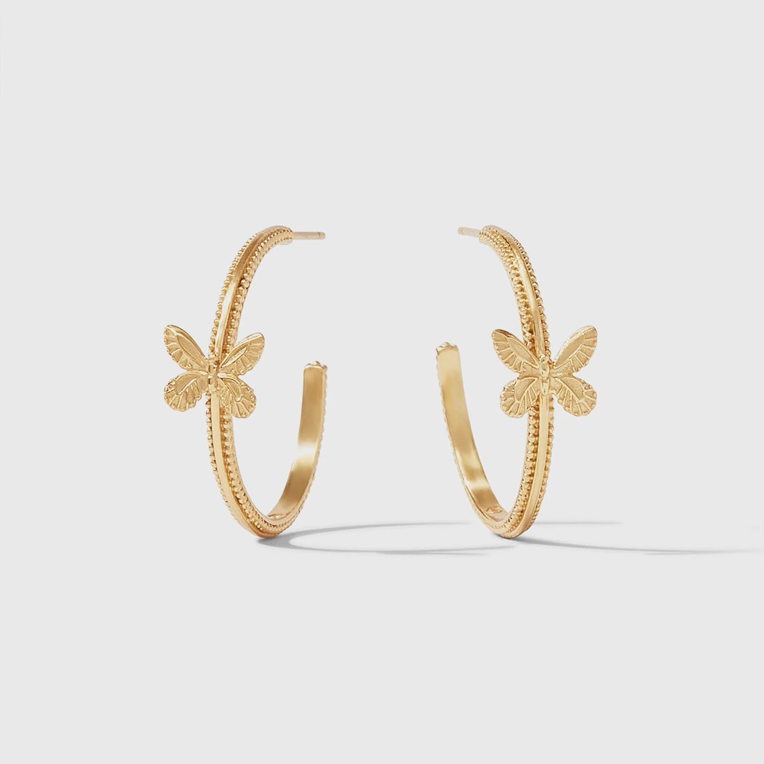 Julie Vos Butterfly Hoop Earrings, Size: Small