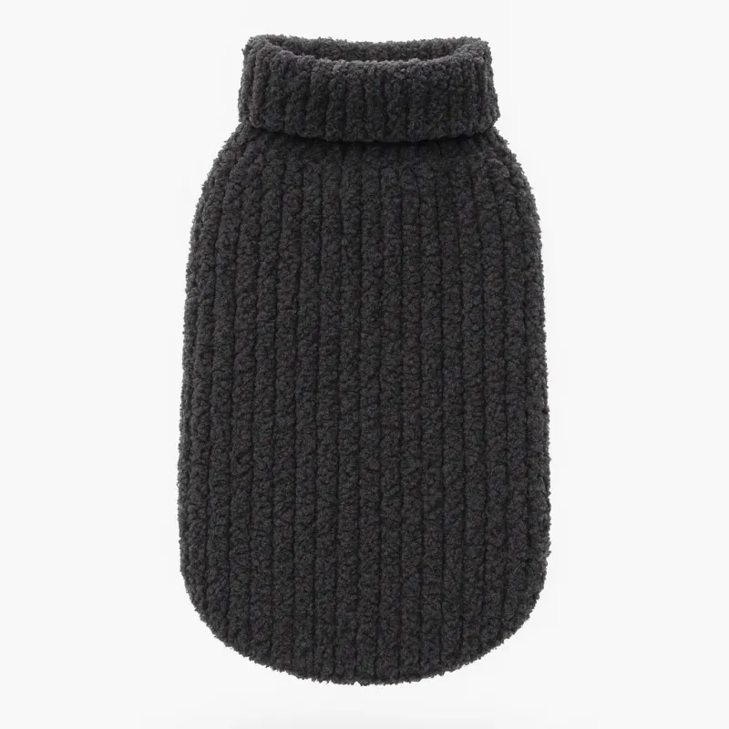 CozyChic® Ribbed Pet Sweater - Heathered Carbon/Black