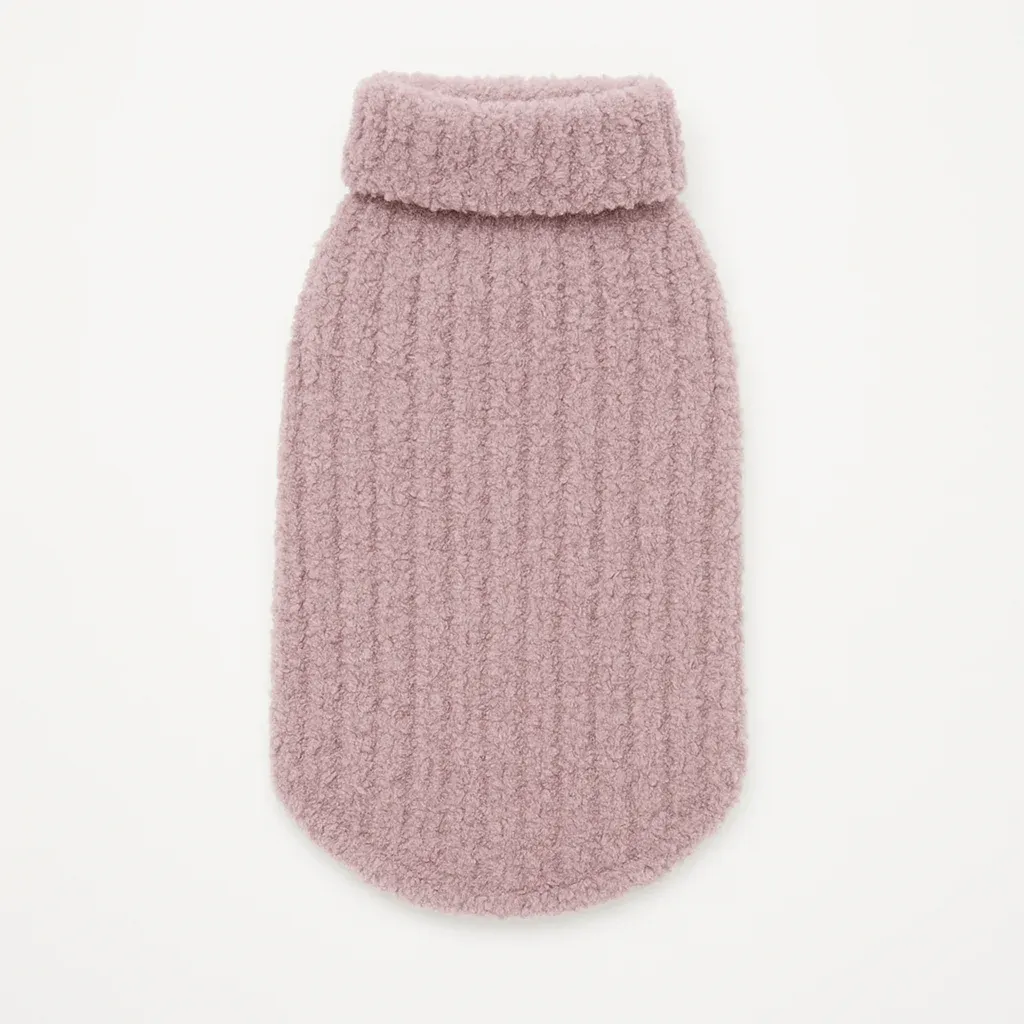 Barefoot Dreams CozyChic Ribbed Pet Sweater Heathered Vintage Rose