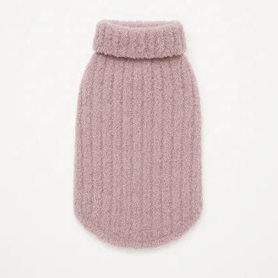 Barefoot Dreams CozyChic Ribbed Pet Sweater Heathered Vintage Rose
