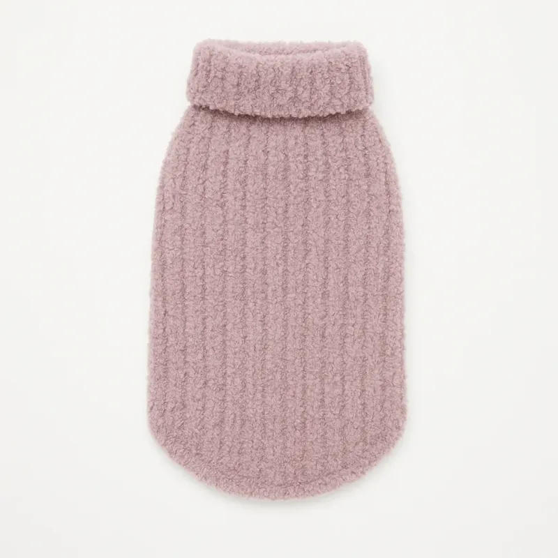 Barefoot Dreams CozyChic Ribbed Pet Sweater Heathered Vintage Rose