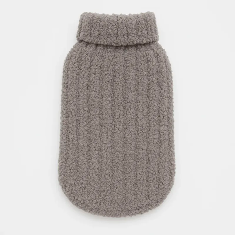 Barefoot Dreams CozyChic Ribbed Pet Sweater Warm Gray