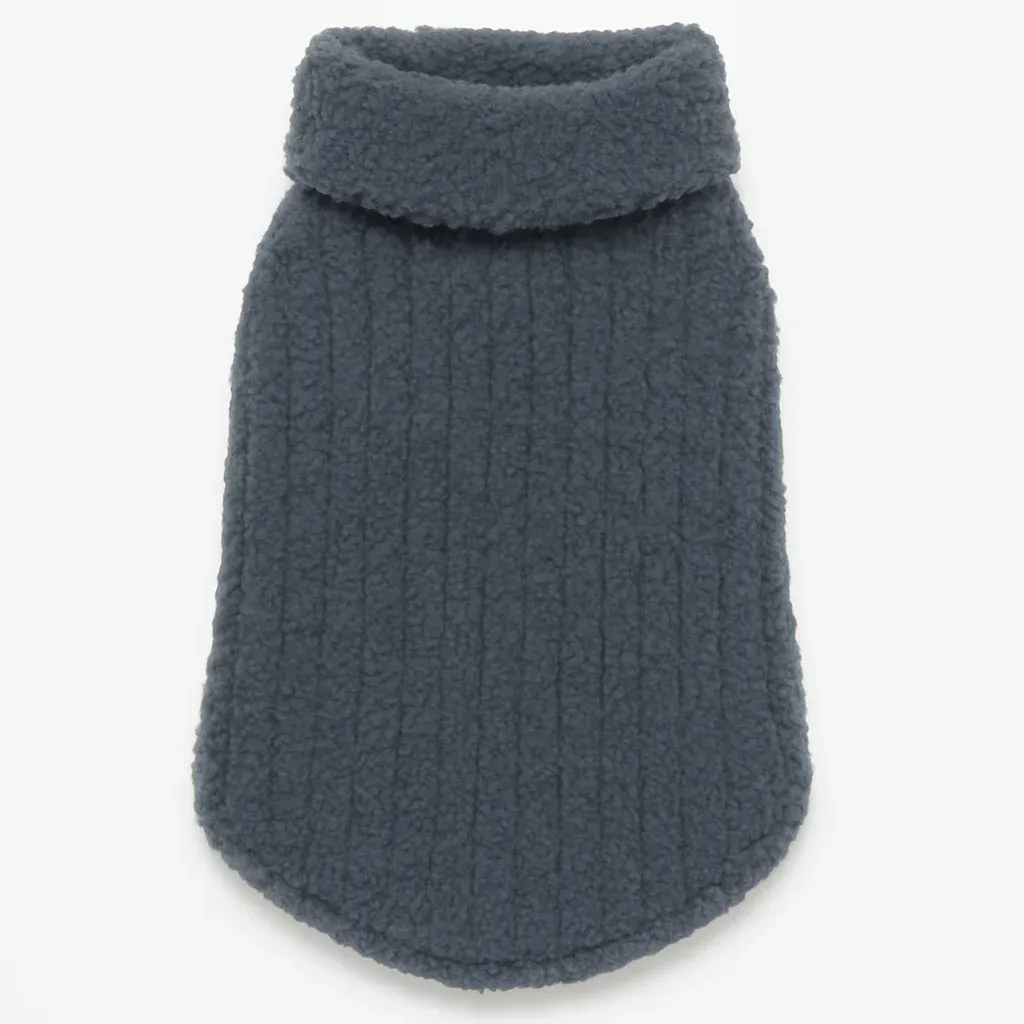 Barefoot Dreams CozyChic Ribbed Pet Sweater Slate Blue