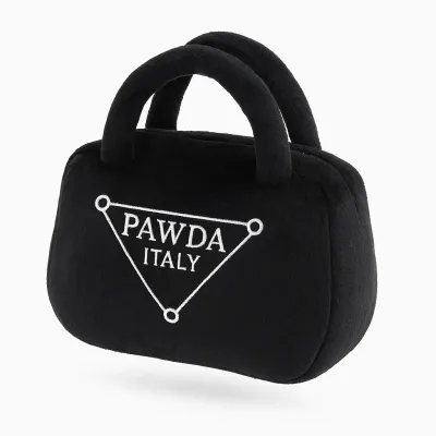 Haute Diggity Dog Pawda Handbag Plush Squeaker Dog Toy