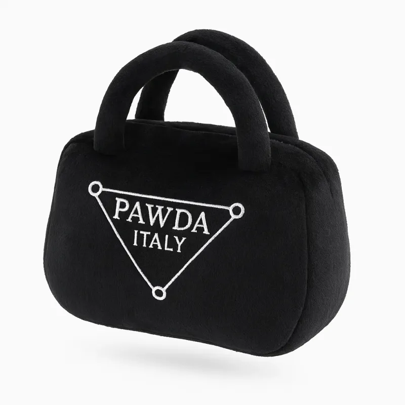 Haute Diggity Dog Pawda Handbag Plush Squeaker Dog Toy