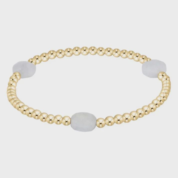 Admire Gem 3mm Gold Bracelet - Aquamarine