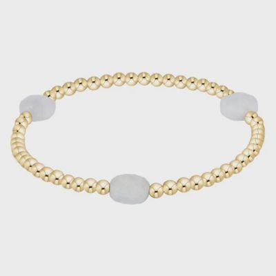 Admire Gem 3mm Gold Bracelet - Aquamarine