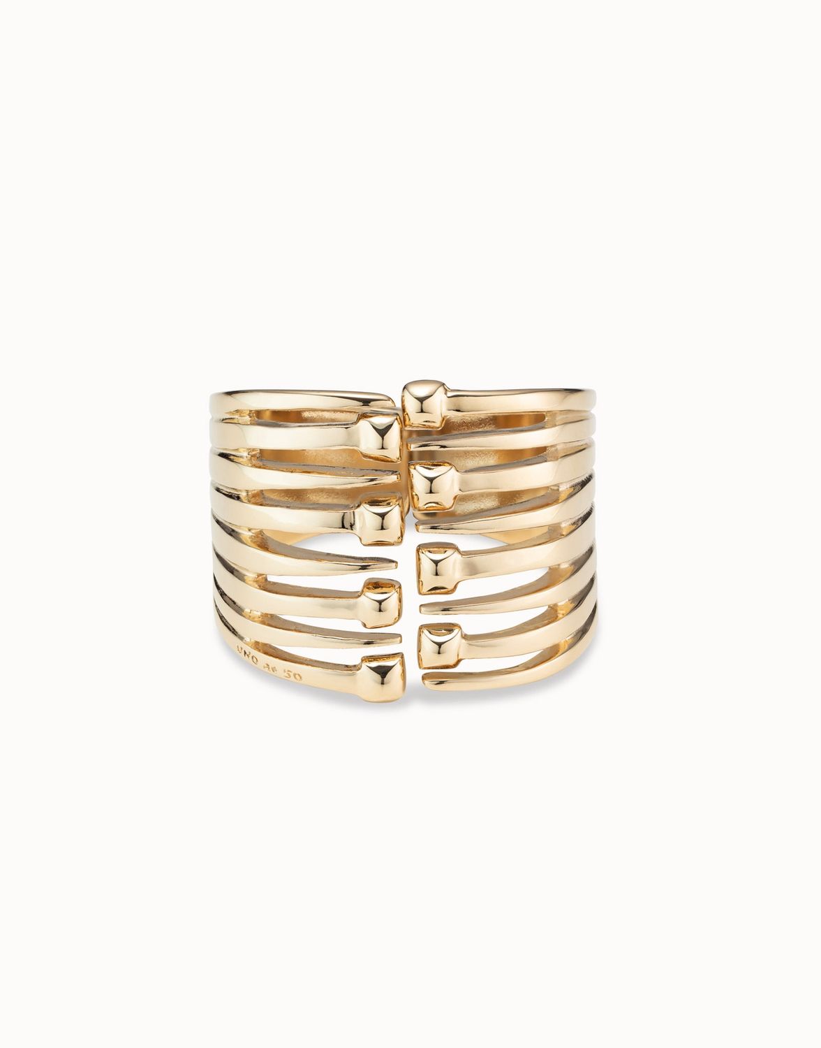 Uno de 50 Loved Collection Nail-Head Matching Bracelet Handmade, Colour: Gold