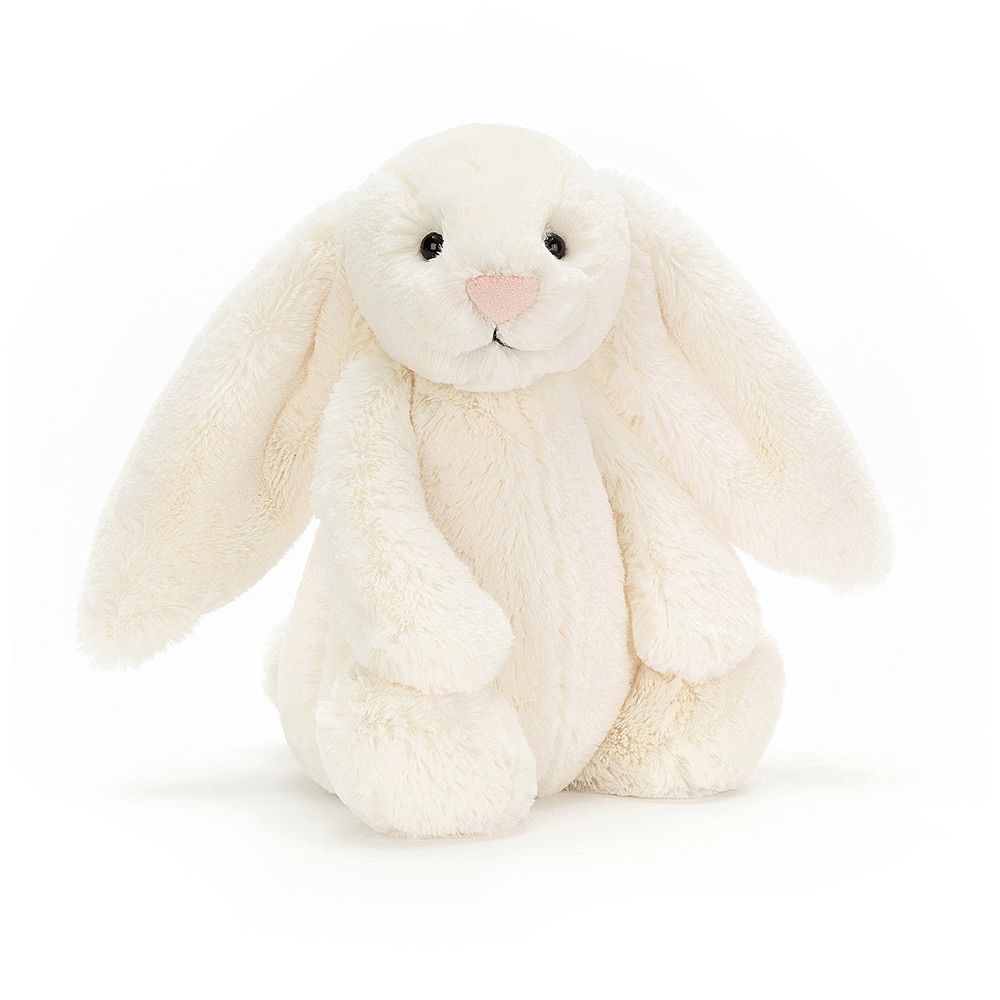 Jellycat Bashful Cream Bunny Plush Toy with Floppy Ears, Size: Medium