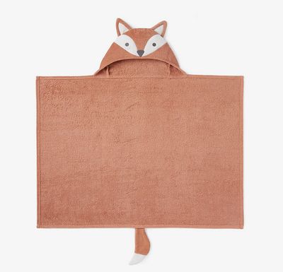 Elegant Baby Rust Fox Hooded Bath Wrap