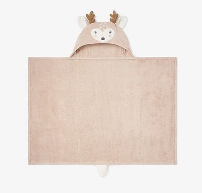 Elegant Baby Fawn Hooded Baby Bath Wrap