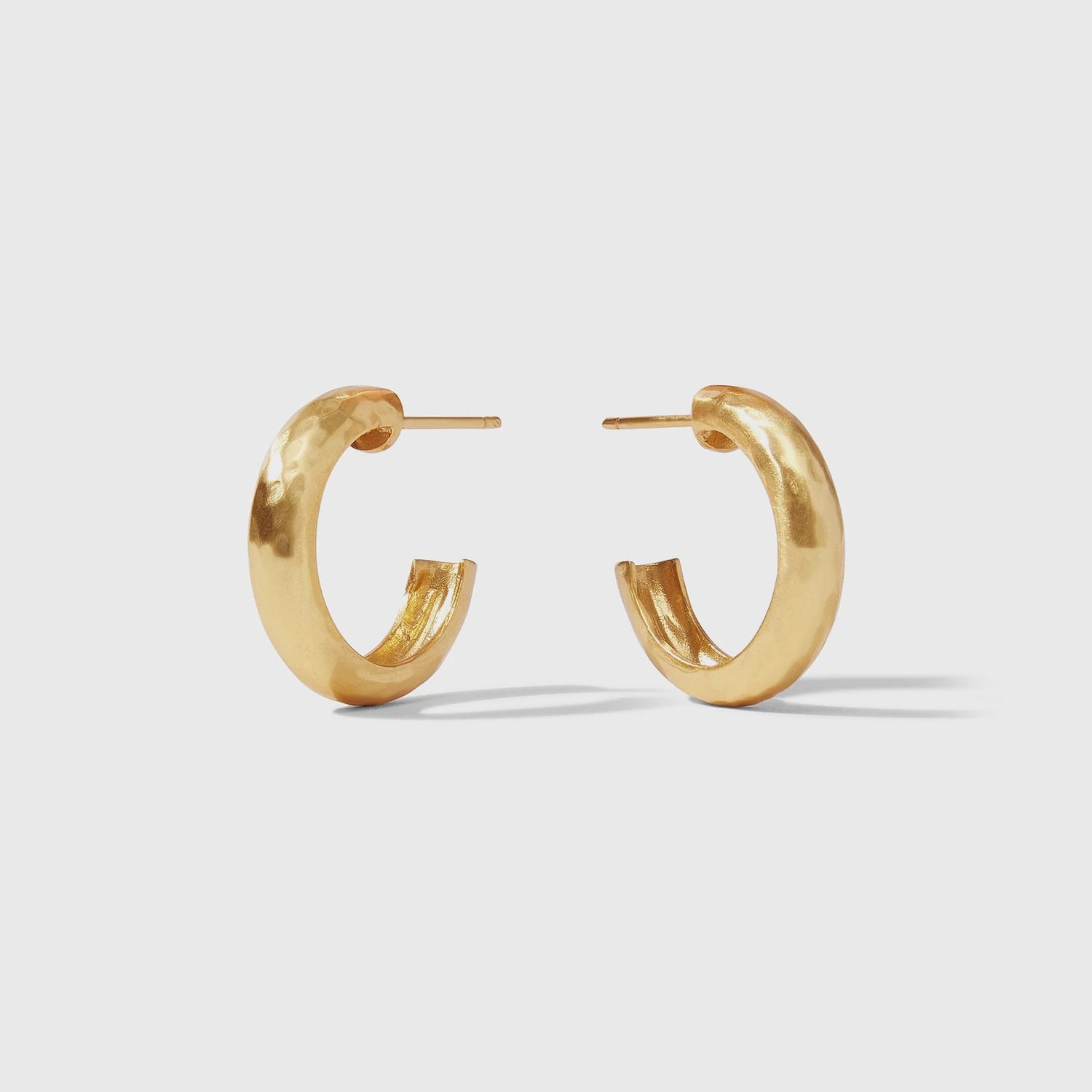 Julie Vos Havana Hoop 24K Gold-Plate Hand-Hammered Earrings, Colour: Gold, Size: Small