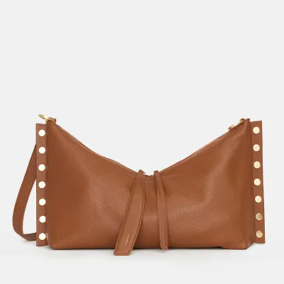 Mr. G Shoulder Bag - Mahogany Pebble/Brushed Gold Red Zip