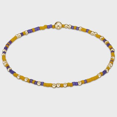 Gameday Hope Unwritten Bracelet - Deep Purple-Golden Yellow
