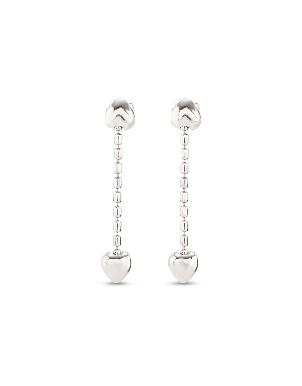 Uno de 50 Cupido Heart Earrings, Colour: Silver
