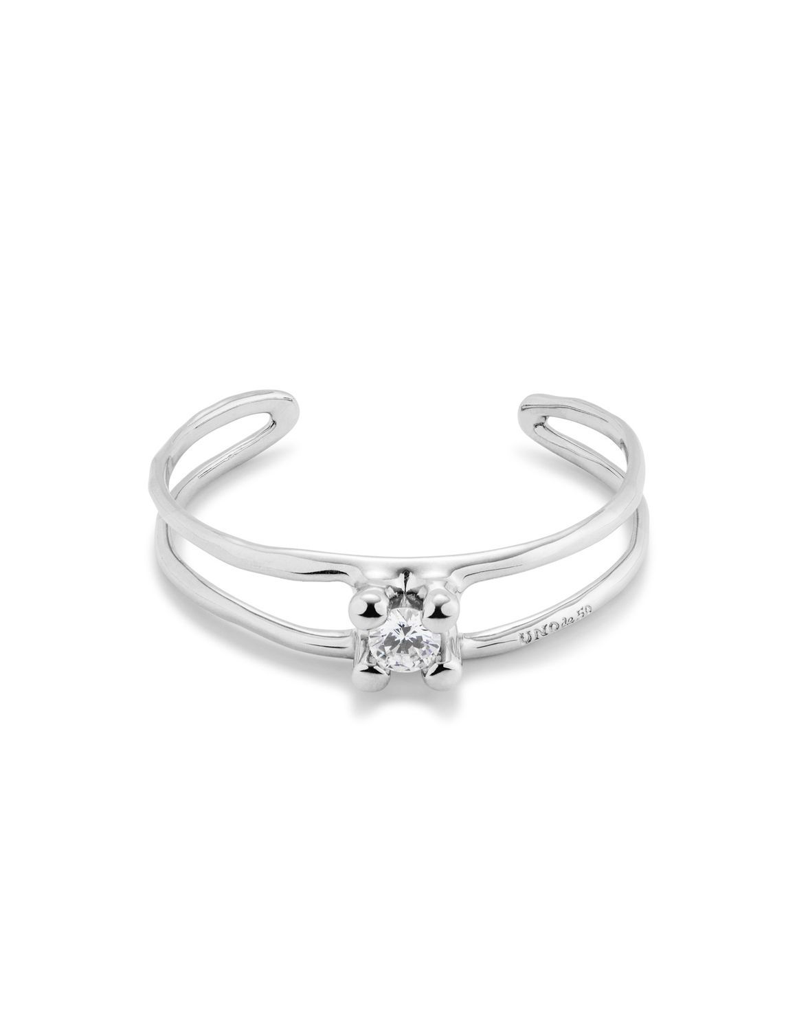 Uno de 50 Anima Bracelet Spiritual Collection Blue White Crystal, Colour: Silver