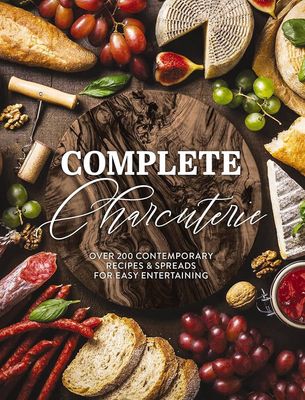 Complete Charcuterie hardcover cookbook by Harper Collins, featuring a burgundy cloth cover with gold lettering on a neutral background