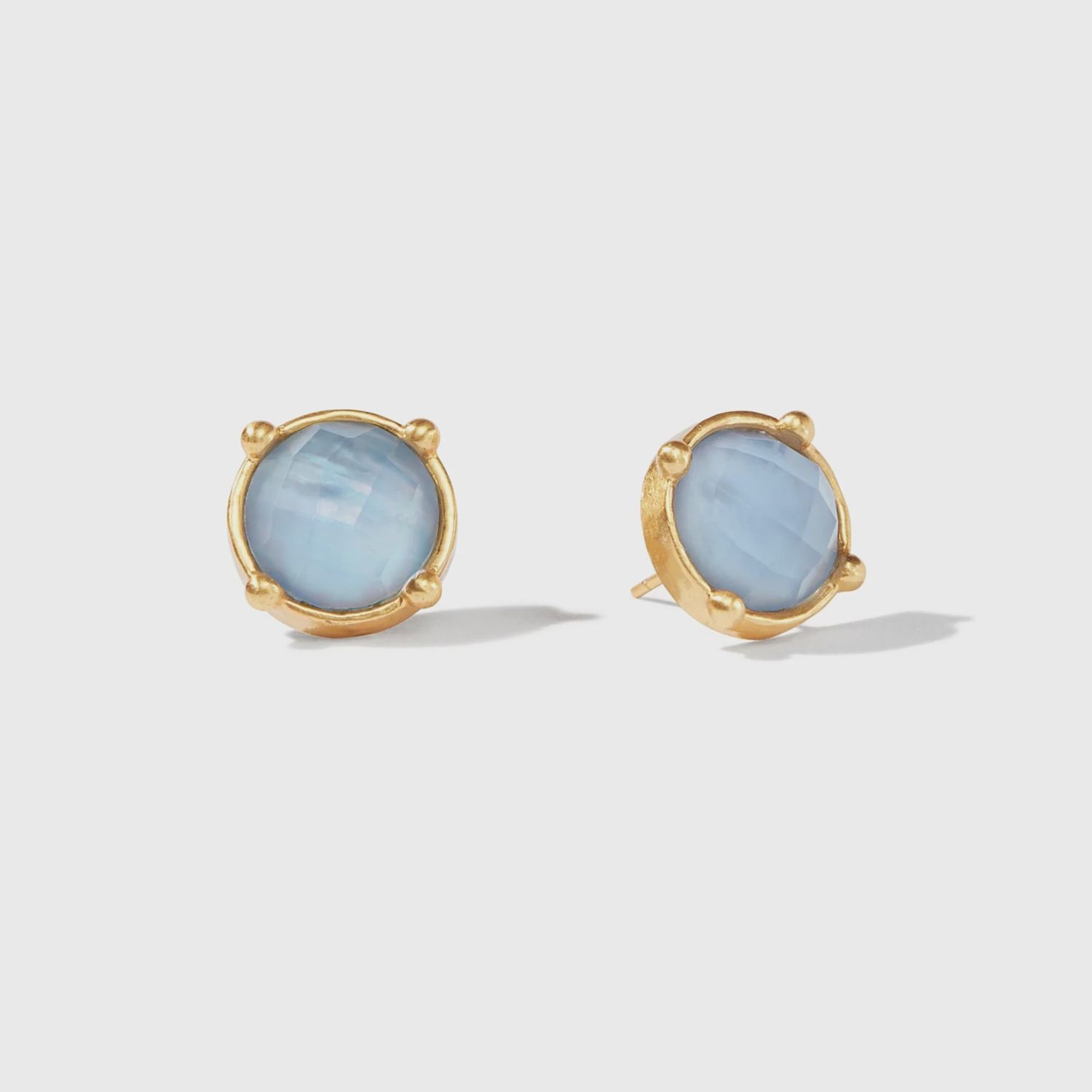 Julie Vos Honey Stud, Colour: Iridescent Chalcedony Blue