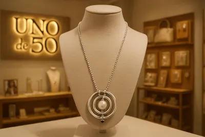 Uno de 50 Full Moon Silver-Plated Pearl Long Necklace
