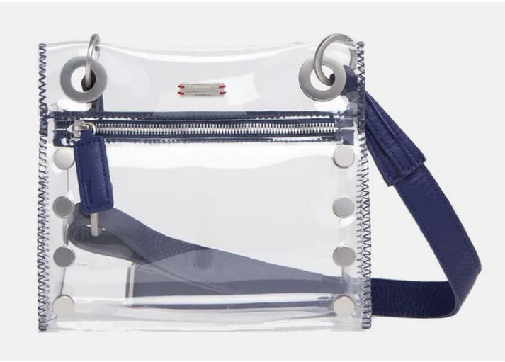 Hammitt Tony Sml Clear Crossbody – Black / Brushed Gold, Colour: Indigo