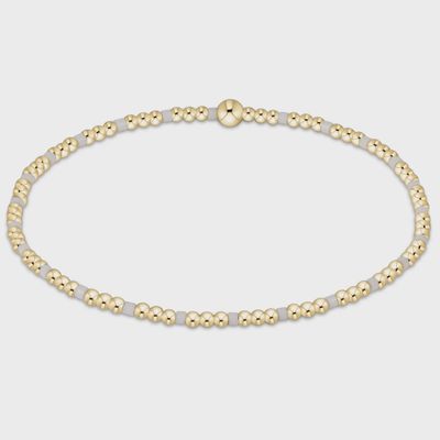Gameday Hope Sincerity Pattern 2mm Bead Bracelet - White
