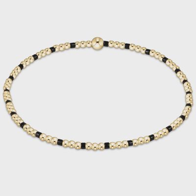 Gameday Hope Sincerity Pattern 2mm Bead Bracelet - Onyx