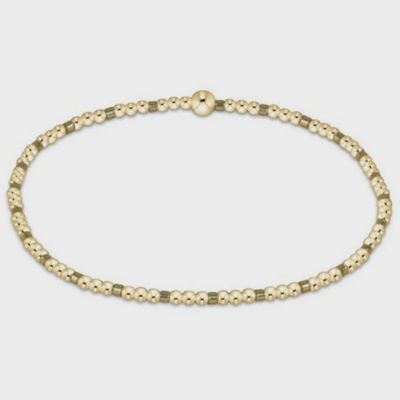 Gameday Hope Sincerity Pattern 2mm Bead Bracelet - Gold Luster