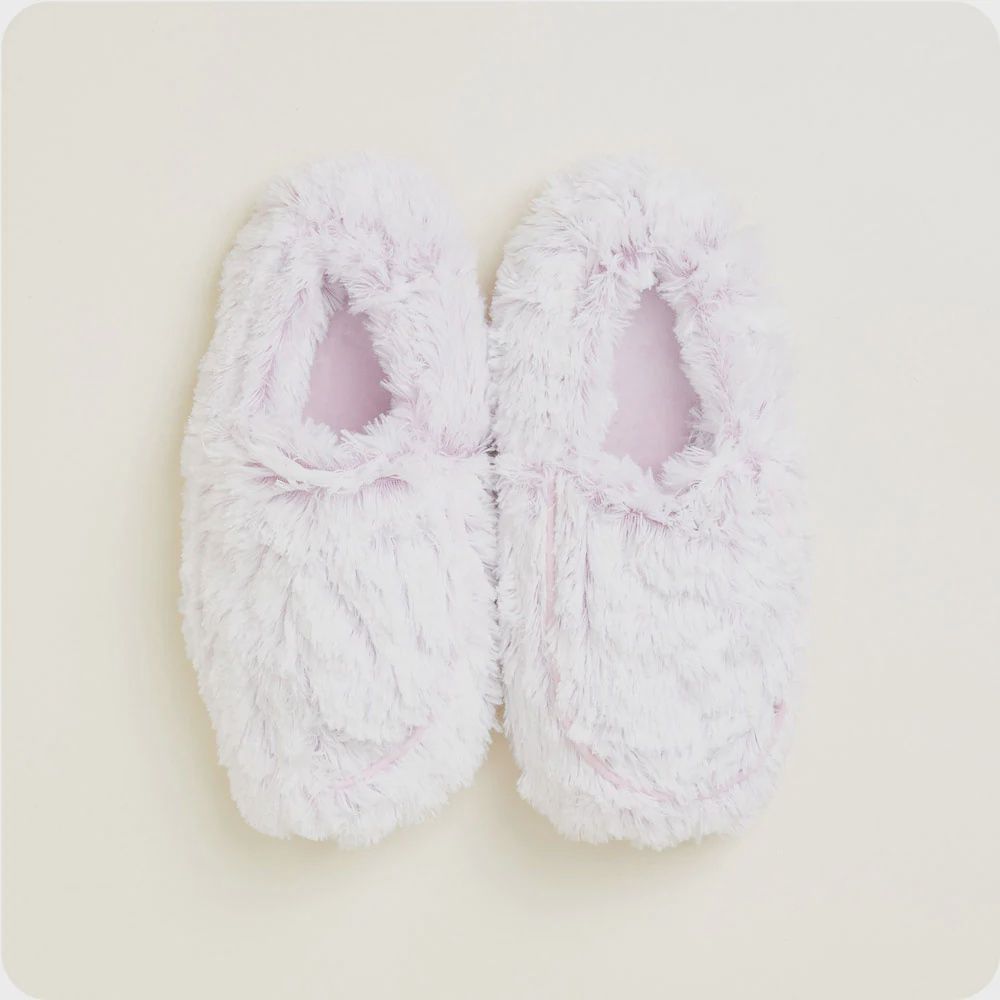 Warmies Marshmallow Microwavable Lavender Slippers, One Size, Colour: Lavender
