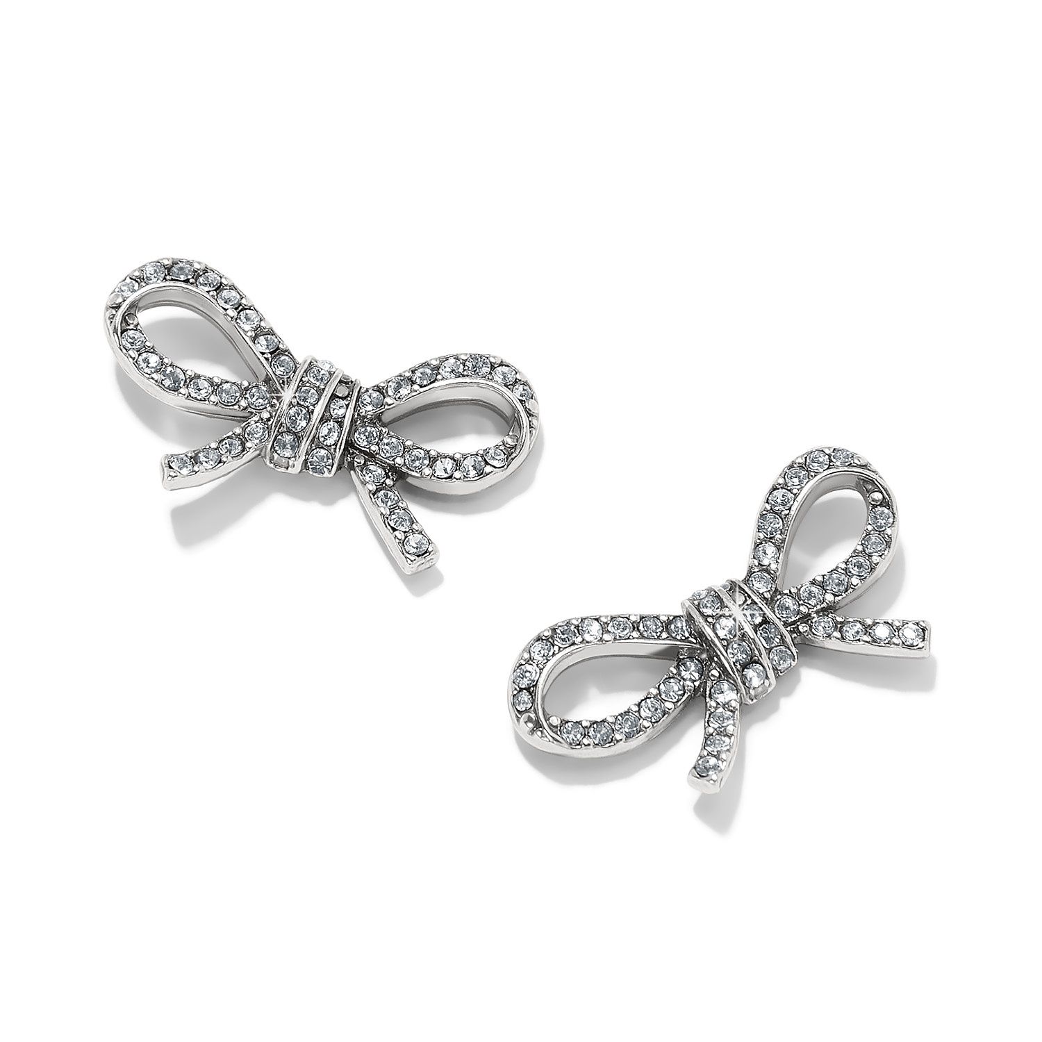 Illumina Bow Post Earrings, Colour: Silver