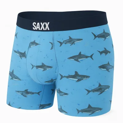 SAXX Ultra Super Soft Boxer Brief BallPark Pouch Fly Sail Blue