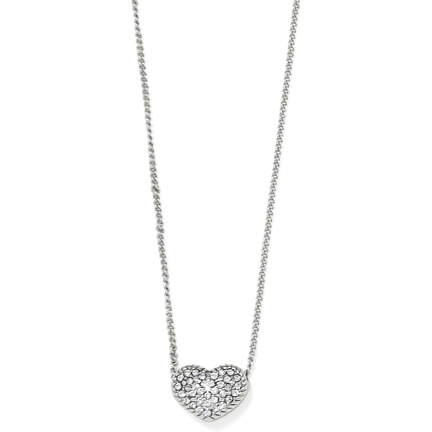 Illumina Celeste Heart Petite Necklace, Colour: Silver