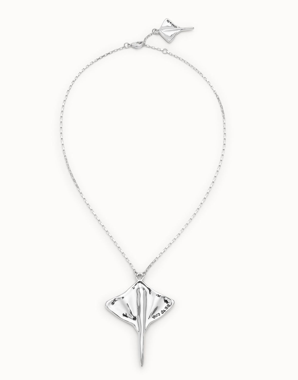 Uno de 50 Ser Majestuosa Sterling Silver Manta Ray Pendant Necklace, Colour: Silver