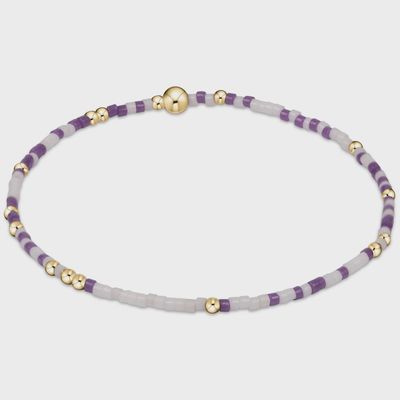 ENEWTON Gameday Hope Unwritten Bracelet Purple White 14k Gold-Filled Beads