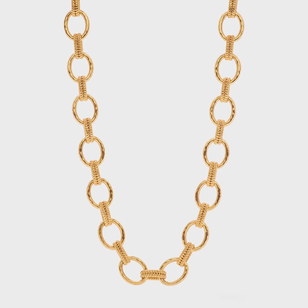Cleopatra Regal Link Necklace, 16"+2" - Gold