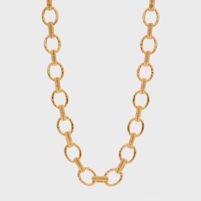Cleopatra Regal Link Necklace, 16"+2" - Gold
